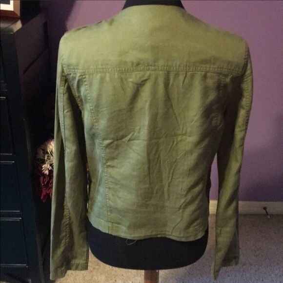 Sanctuary Moss Asymmetrical Moto Jacket. - Picture 6 of 9